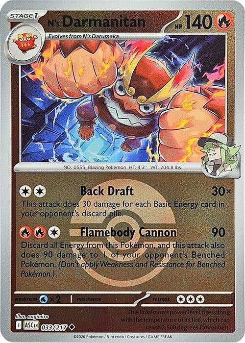 Image for N's Darmanitan (Poke Ball) (033/217) (ME: Ascended Heroes) - Pokemon