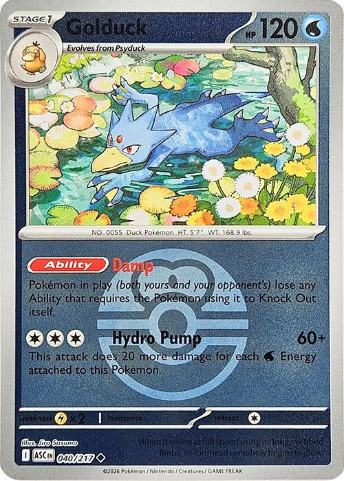 Image for Golduck (Love Ball) (040/217) (ME: Ascended Heroes) - Pokemon