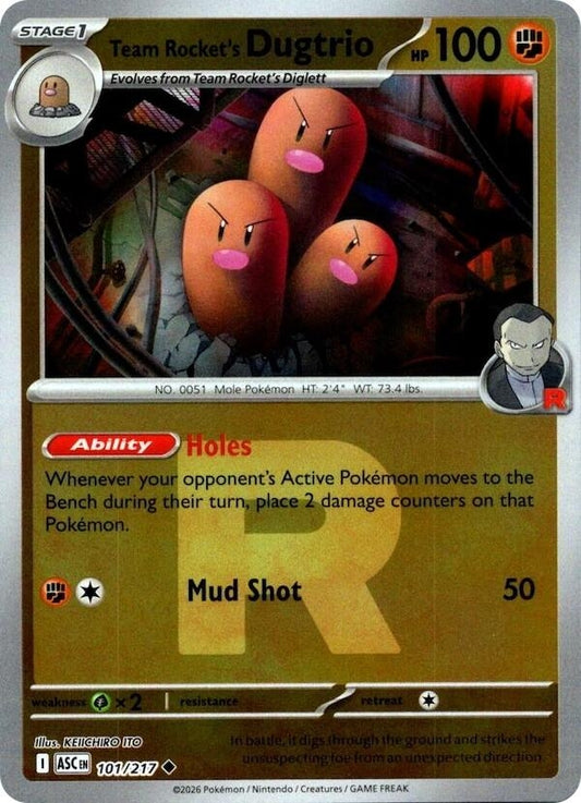 Image for Team Rocket's Dugtrio - 101/217 (Team Rocket) (101/217) (ME: Ascended Heroes) - Pokemon