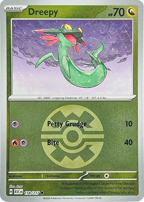 Image for Dreepy - 158/217 (Quick Ball) (158/217) (ME: Ascended Heroes) - Pokemon