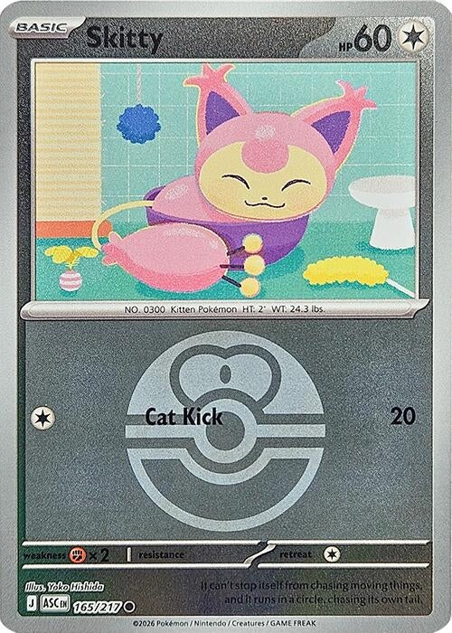 Image for Skitty (Love Ball) (165/217) (ME: Ascended Heroes) - Pokemon