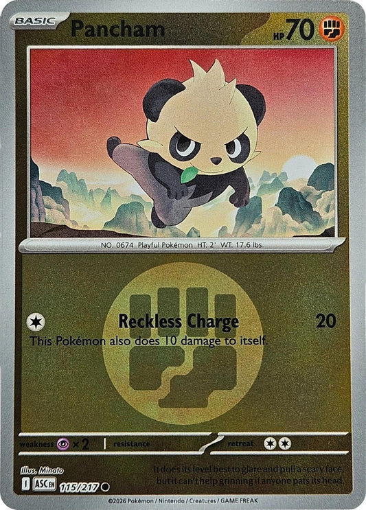 Image for Pancham (Energy Symbol Pattern) (115/217) (ME: Ascended Heroes) - Pokemon