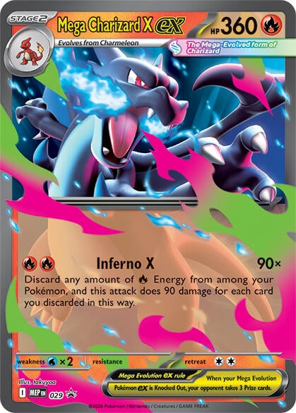 Image for Mega Charizard X ex - 029 (029) (ME: Mega Evolution Promo) - Pokemon