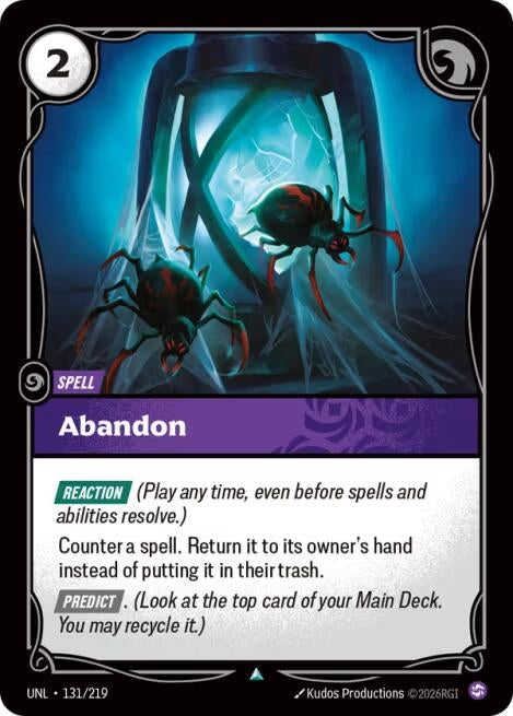Image for Abandon (131/219) (Unleashed) (UNL) - Riftbound: League of Legends Trading Card Game