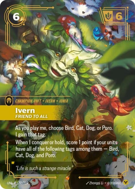 Image for Ivern - Friend to All (177/219) (Unleashed) (UNL) - Riftbound: League of Legends Trading Card Game