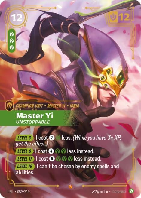 Image for Master Yi - Unstoppable (059/219) (Unleashed) (UNL) - Riftbound: League of Legends Trading Card Game