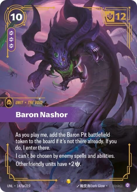 Image for Baron Nashor (Alternate Art) (147a/219) (Unleashed) (UNL) - Riftbound: League of Legends Trading Card Game