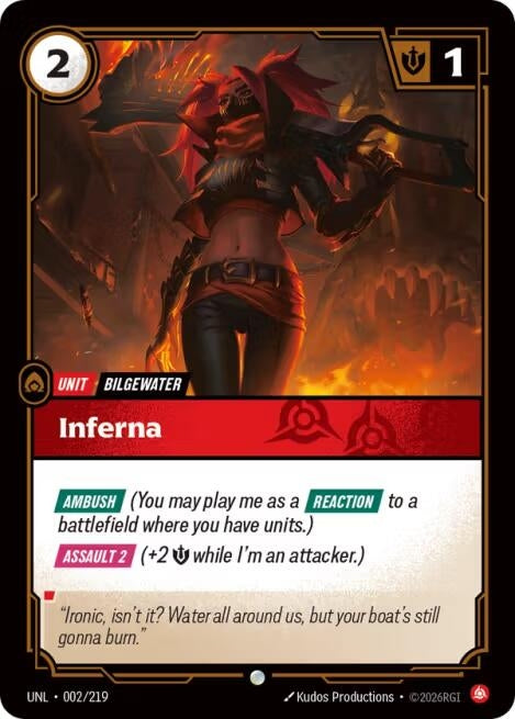 Image for Inferna (002/219) (Unleashed) (UNL) - Riftbound: League of Legends Trading Card Game