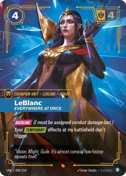 Image for LeBlanc - Everywhere At Once (090/219) (Unleashed) (UNL) - Riftbound: League of Legends Trading Card Game