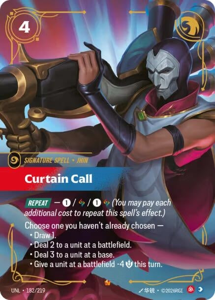 Image for Curtain Call (182/219) (Unleashed) (UNL) - Riftbound: League of Legends Trading Card Game
