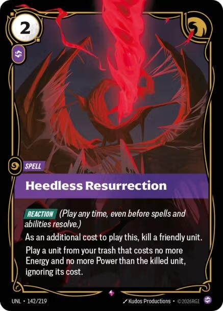 Image for Heedless Resurrection (142/219) (Unleashed) (UNL) - Riftbound: League of Legends Trading Card Game