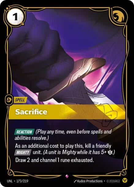 Image for Sacrifice (173/219) (Unleashed) (UNL) - Riftbound: League of Legends Trading Card Game
