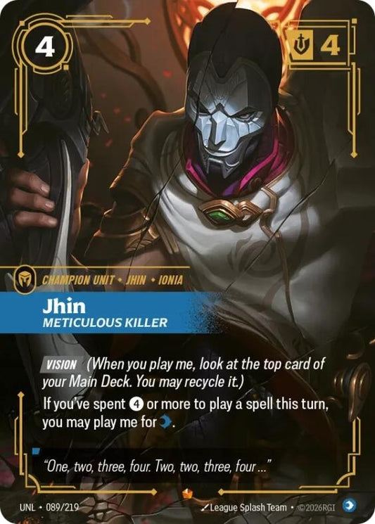 Image for Jhin - Meticulous Killer (089/219) (Unleashed) (UNL) - Riftbound: League of Legends Trading Card Game