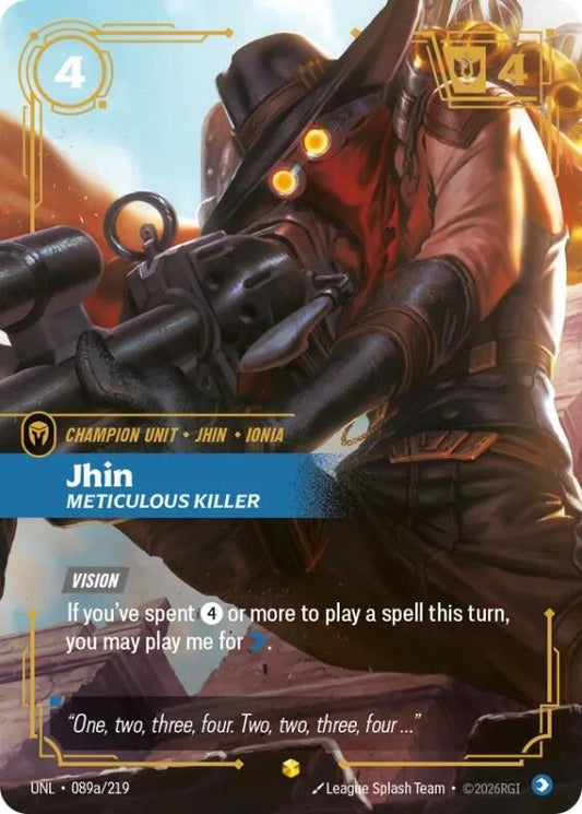 Image for Jhin - Meticulous Killer (Alternate Art) (089a/219) (Unleashed) (UNL) - Riftbound: League of Legends Trading Card Game