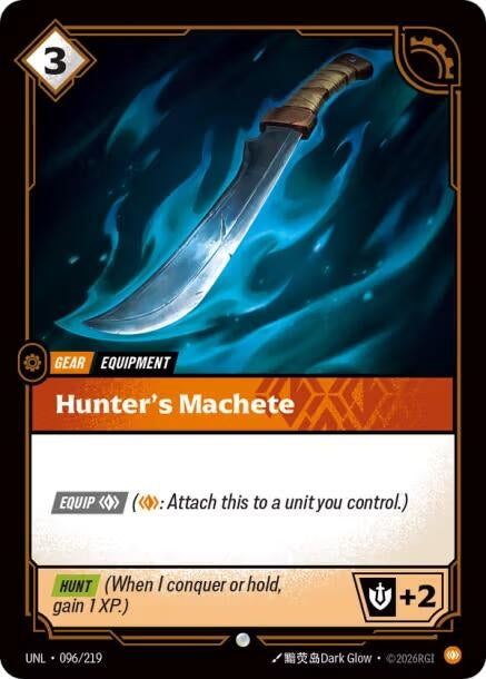 Image for Hunter's Machete (096/219) (Unleashed) (UNL) - Riftbound: League of Legends Trading Card Game
