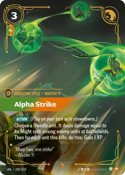 Image for Alpha Strike (192/219) (Unleashed) (UNL) - Riftbound: League of Legends Trading Card Game