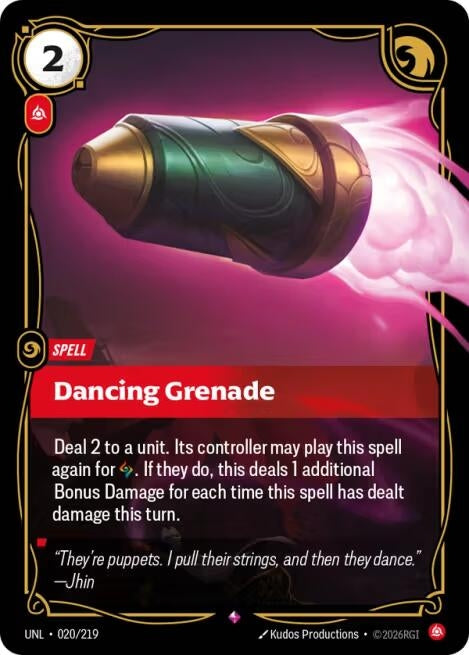 Image for Dancing Grenade (020/219) (Unleashed) (UNL) - Riftbound: League of Legends Trading Card Game
