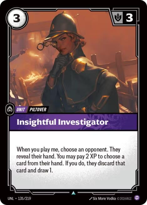 Image for Insightful Investigator (135/219) (Unleashed) (UNL) - Riftbound: League of Legends Trading Card Game
