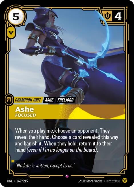 Image for Ashe - Focused (169/219) (Unleashed) (UNL) - Riftbound: League of Legends Trading Card Game