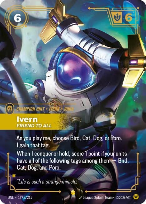 Image for Ivern - Friend to All (Alternate Art) (177a/219) (Unleashed) (UNL) - Riftbound: League of Legends Trading Card Game