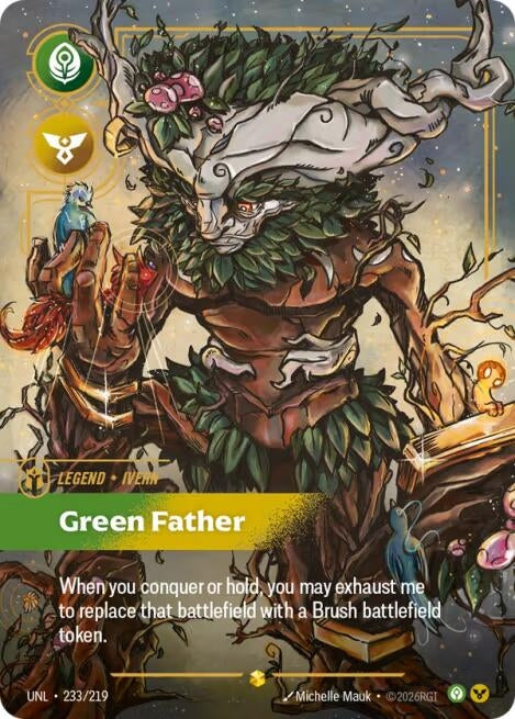 Image for Ivern - Green Father (Overnumbered) (233/219) (Unleashed) (UNL) - Riftbound: League of Legends Trading Card Game
