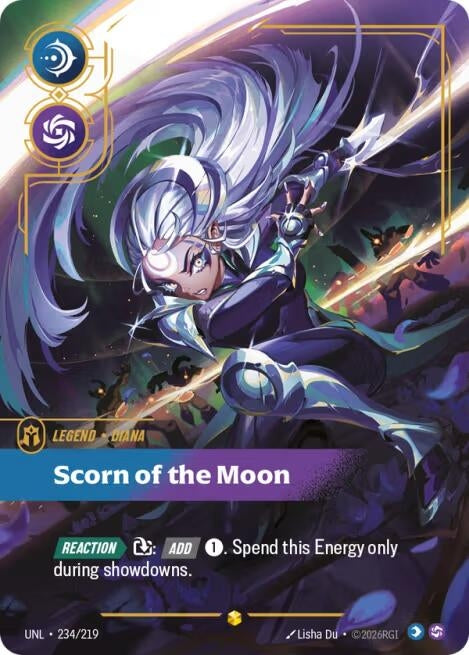 Image for Diana - Scorn of the Moon (Overnumbered) (234/219) (Unleashed) (UNL) - Riftbound: League of Legends Trading Card Game