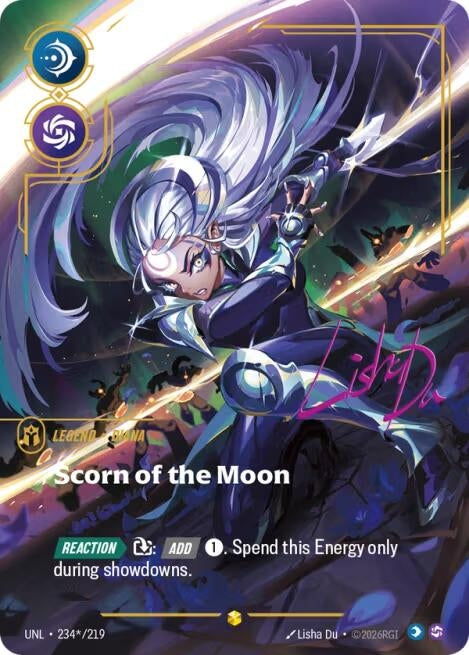 Image for Diana - Scorn of the Moon (Signature) (234*/219) (Unleashed) (UNL) - Riftbound: League of Legends Trading Card Game