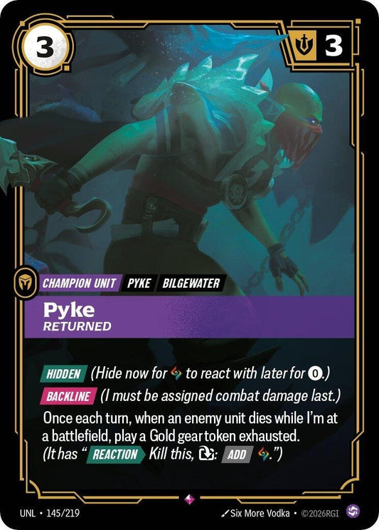 Image for Pyke - Returned (145/219) (Unleashed) (UNL) - Riftbound: League of Legends Trading Card Game