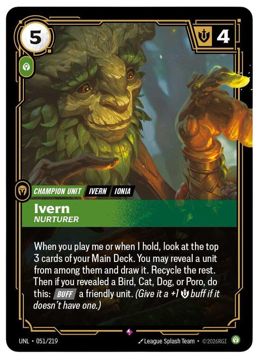 Image for Ivern - Nurturer (051/219) (Unleashed) (UNL) - Riftbound: League of Legends Trading Card Game