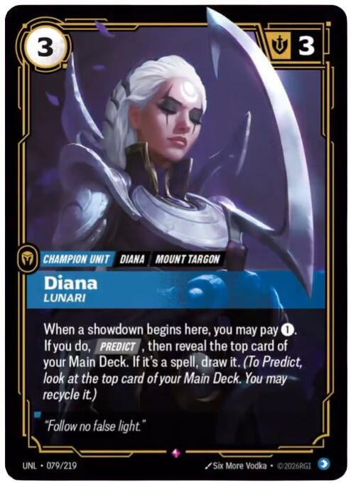 Image for Diana - Lunari (079/219) (Unleashed) (UNL) - Riftbound: League of Legends Trading Card Game