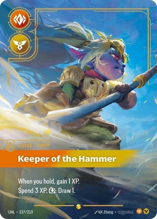 Image for Poppy - Keeper of the Hammer (Overnumbered) (237/219) (Unleashed) (UNL) - Riftbound: League of Legends Trading Card Game