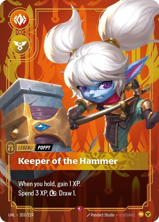 Image for Poppy - Keeper of the Hammer (203/219) (Unleashed) (UNL) - Riftbound: League of Legends Trading Card Game