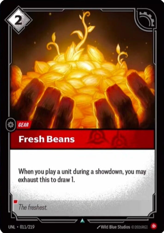 Image for Fresh Beans (011/219) (Unleashed) (UNL) - Riftbound: League of Legends Trading Card Game