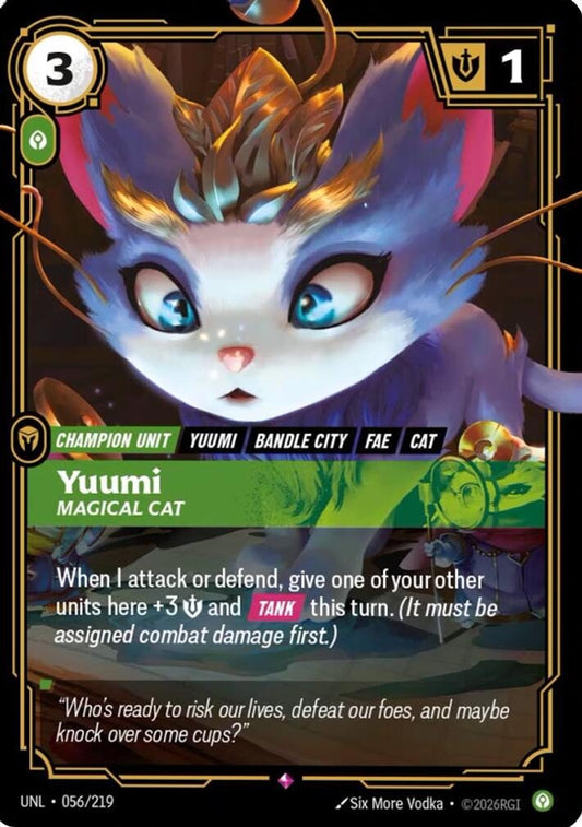 Image for Yuumi - Magical Cat (056/219) (Unleashed) (UNL) - Riftbound: League of Legends Trading Card Game