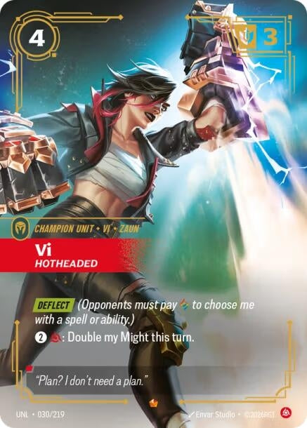 Image for Vi - Hotheaded (030/219) (Unleashed) (UNL) - Riftbound: League of Legends Trading Card Game