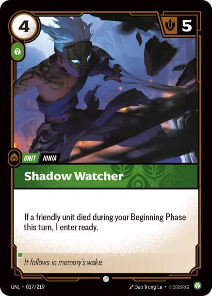 Image for Shadow Watcher (037/219) (Unleashed) (UNL) - Riftbound: League of Legends Trading Card Game