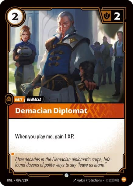 Image for Demacian Diplomat (092/219) (Unleashed) (UNL) - Riftbound: League of Legends Trading Card Game
