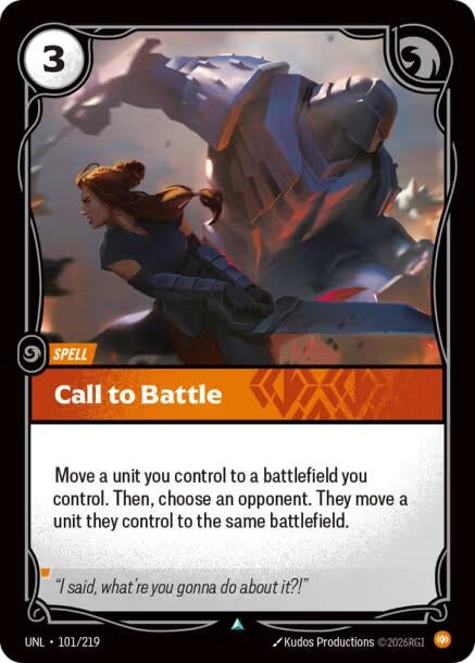 Image for Call to Battle (101/219) (Unleashed) (UNL) - Riftbound: League of Legends Trading Card Game