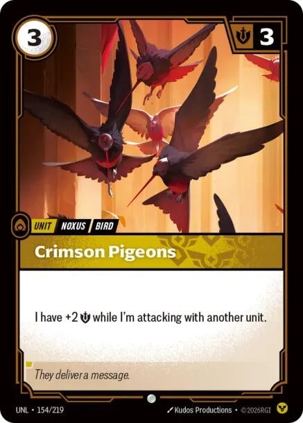 Image for Crimson Pigeons (154/219) (Unleashed) (UNL) - Riftbound: League of Legends Trading Card Game