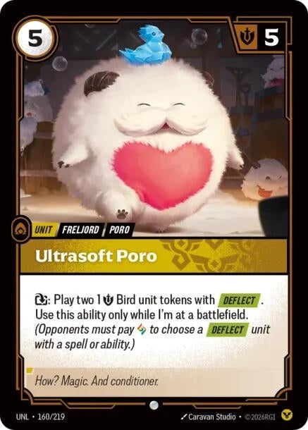 Image for Ultrasoft Poro (160/219) (Unleashed) (UNL) - Riftbound: League of Legends Trading Card Game