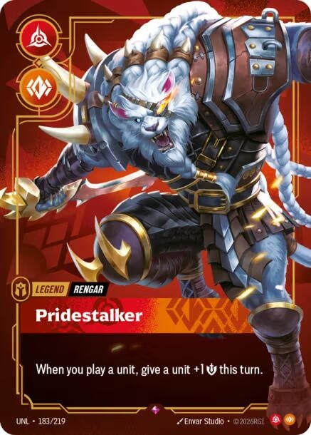 Image for Rengar - Pridestalker (183/219) (Unleashed) (UNL) - Riftbound: League of Legends Trading Card Game