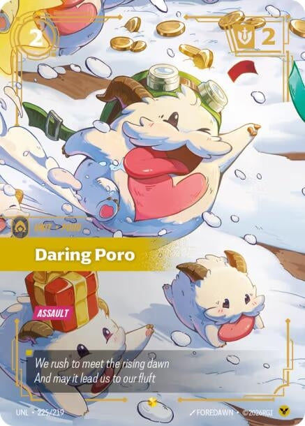 Image for Daring Poro (Overnumbered) (225/219) (Unleashed) (UNL) - Riftbound: League of Legends Trading Card Game