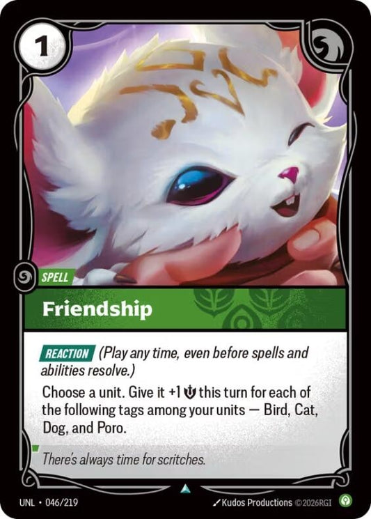 Image for Friendship (046/219) (Unleashed) (UNL) - Riftbound: League of Legends Trading Card Game