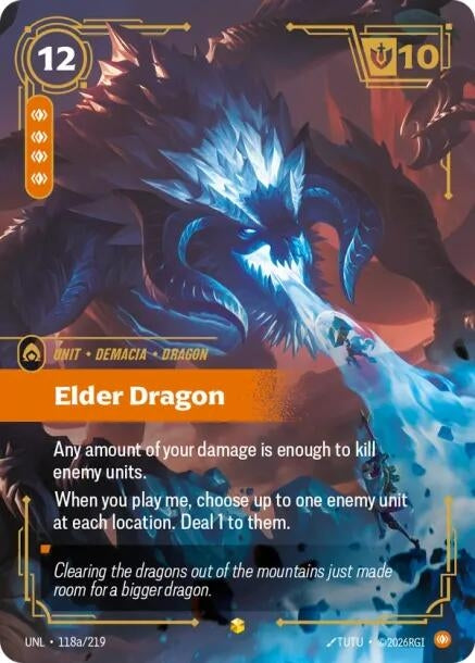 Image for Elder Dragon (Alternate Art) (118a/219) (Unleashed) (UNL) - Riftbound: League of Legends Trading Card Game