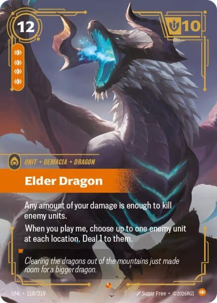Image for Elder Dragon (118/219) (Unleashed) (UNL) - Riftbound: League of Legends Trading Card Game