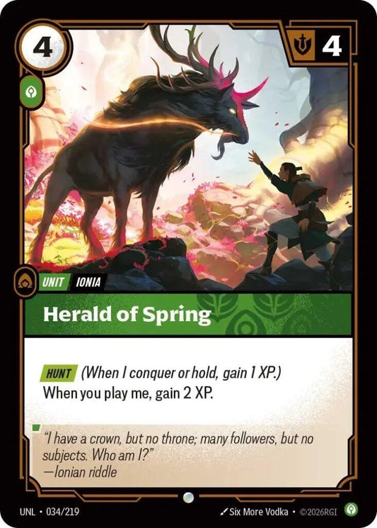 Image for Herald of Spring (034/219) (Unleashed) (UNL) - Riftbound: League of Legends Trading Card Game