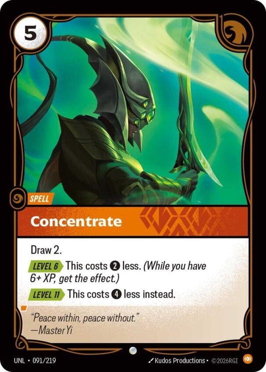 Image for Concentrate (091/219) (Unleashed) (UNL) - Riftbound: League of Legends Trading Card Game