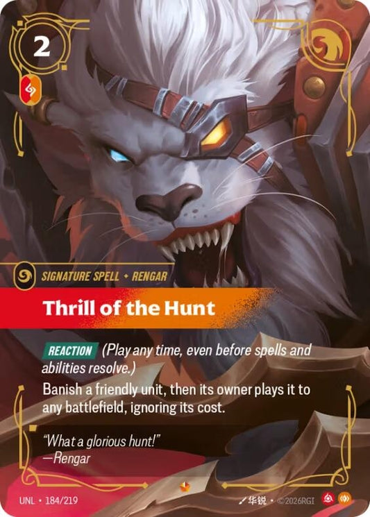 Image for Thrill of the Hunt (184/219) (Unleashed) (UNL) - Riftbound: League of Legends Trading Card Game
