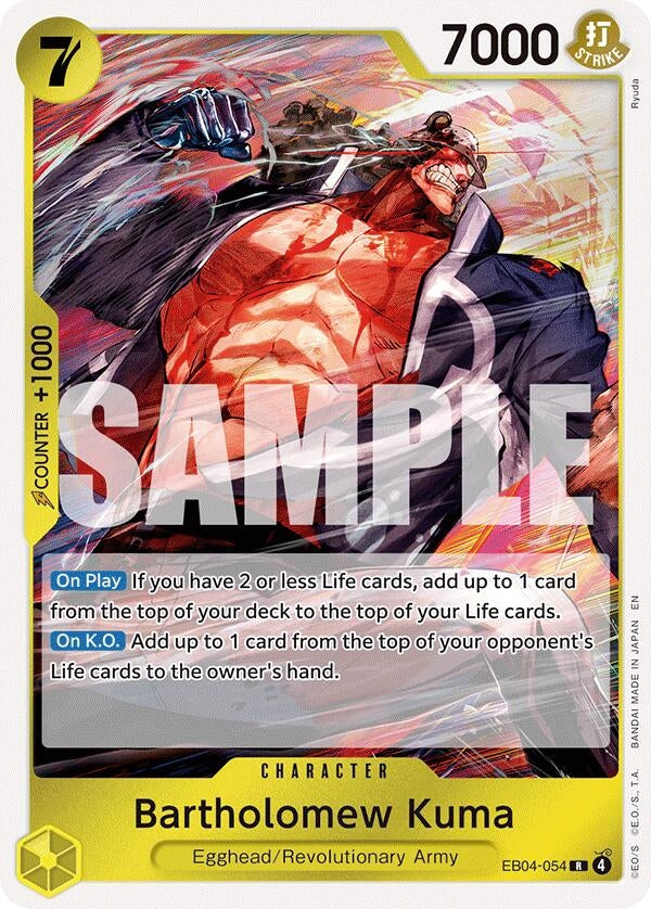 Image for Bartholomew Kuma (EB04-054) (EB04-054) (Adventure on Kami's Island) - One Piece Card Game