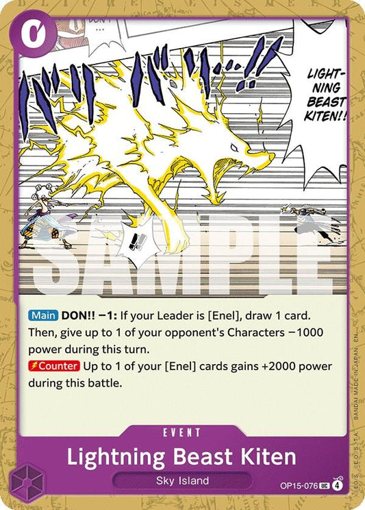 Image for Lightning Beast Kiten (OP15-076) (Adventure on Kami's Island) - One Piece Card Game